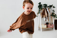 Load image into Gallery viewer, Little + Wild Slouchy Sweater in Mocha (age 4-6)