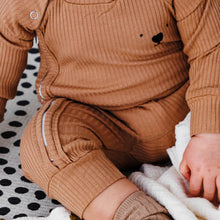 Load image into Gallery viewer, Little + Wild Zippy Romper in Mocha