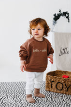 Load image into Gallery viewer, Little + Wild Slouchy Sweater in Mocha (age 4-6)