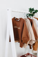 Load image into Gallery viewer, Little + Wild Slouchy Sweater in Mocha (age 4-6)