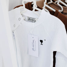 Load image into Gallery viewer, Little + Wild Zippy Romper in white