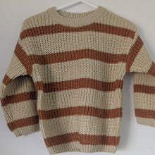 Load image into Gallery viewer, Oversized Chunky Knit in Orange Stripe