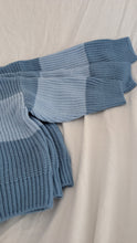 Load image into Gallery viewer, Oversized Chunky Knit in Striped Baby Blue