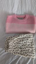 Load image into Gallery viewer, Oversized Chunky Knit in Striped Baby Pink