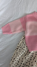 Load image into Gallery viewer, Oversized Chunky Knit in Striped Baby Pink