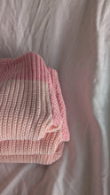 Load image into Gallery viewer, Oversized Chunky Knit in Striped Baby Pink