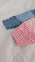 Load image into Gallery viewer, Oversized Chunky Knit in Striped Baby Blue
