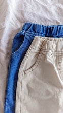 Load image into Gallery viewer, Denim Slouchies in Cream