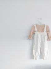 Load image into Gallery viewer, Knitted Overalls in Cream