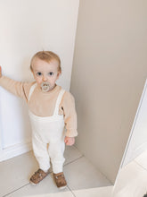 Load image into Gallery viewer, Knitted Overalls in Cream