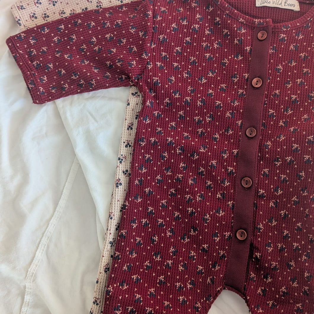 Floral Romper in Berry