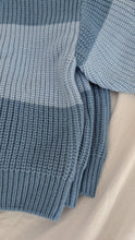 Load image into Gallery viewer, Oversized Chunky Knit in Striped Baby Blue
