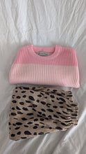 Load image into Gallery viewer, Oversized Chunky Knit in Striped Baby Pink
