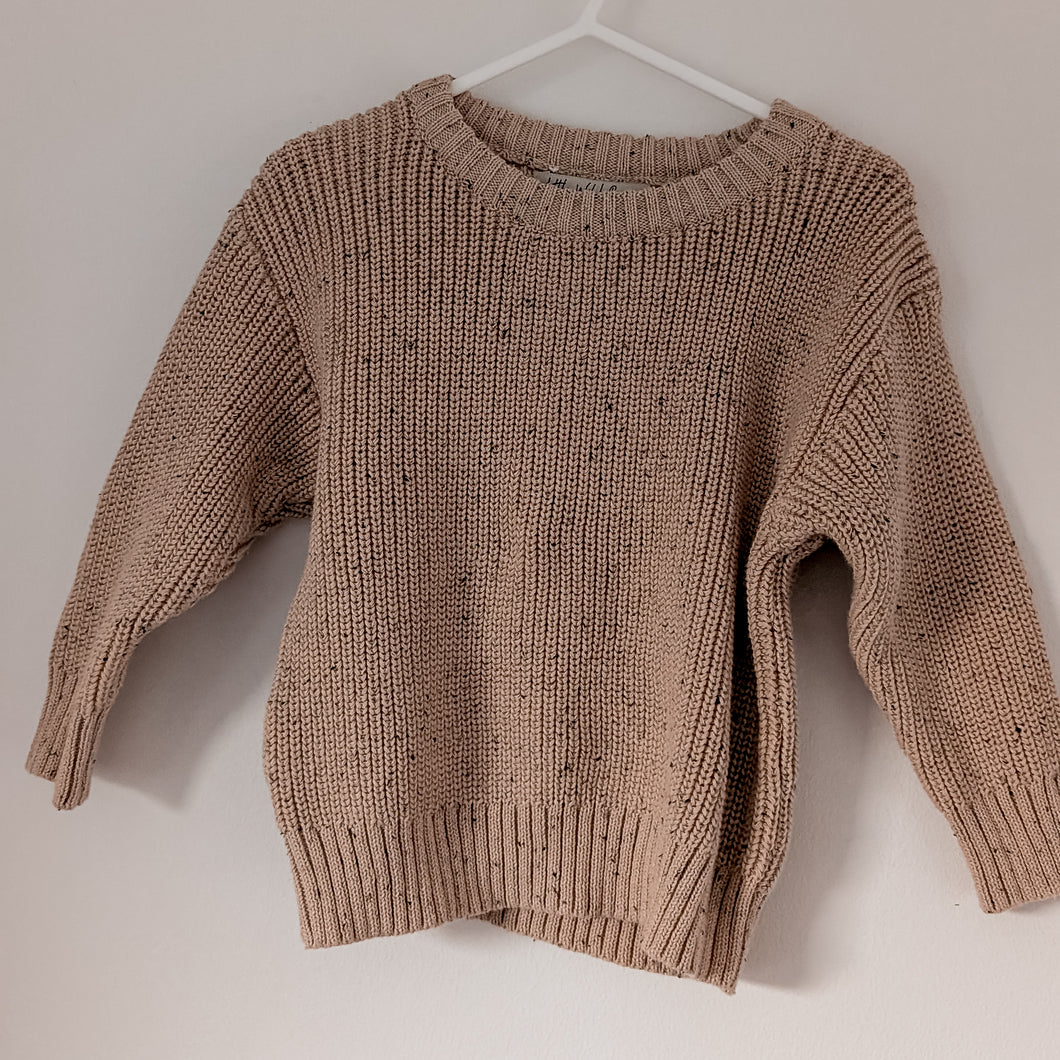 Oversized Chunky Knit in Sand Speckled