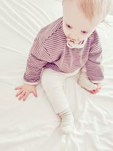 Load image into Gallery viewer, Striped Slouchy Sweater in Mocha
